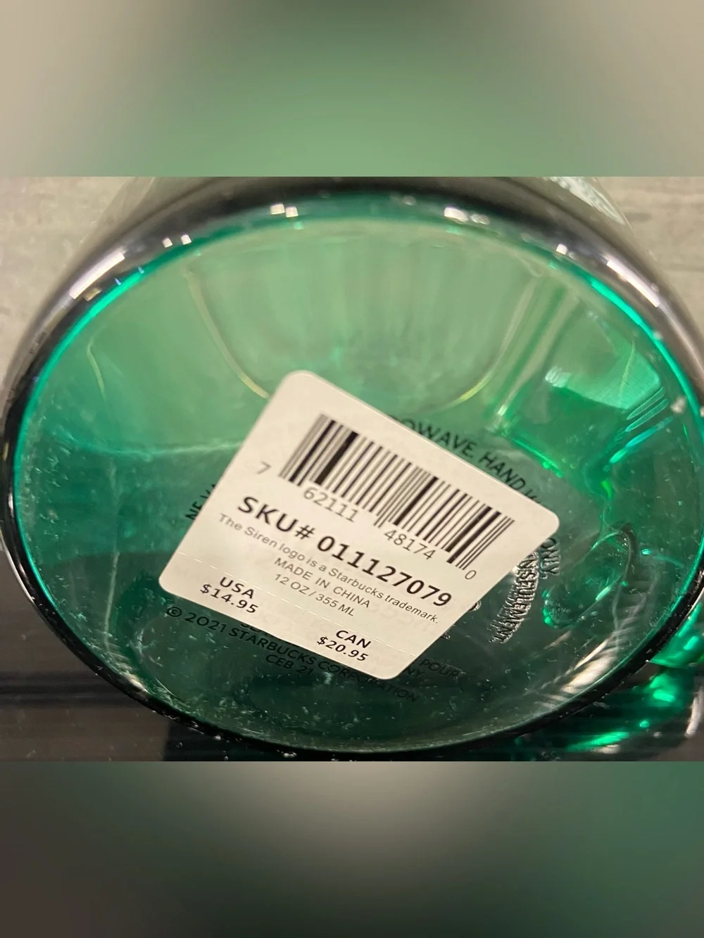 Starbucks Green Glass Coffee Mug